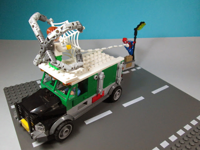 Set LEGO Marvel Super Heroes 76015 - Doc Ock Truck Heist.