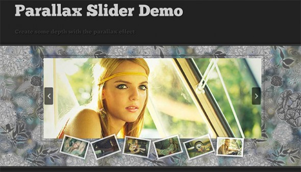 Slider with a parallax effect with jQuery