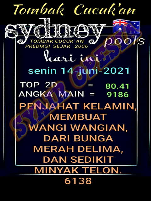 Bocoran prediksi sydney