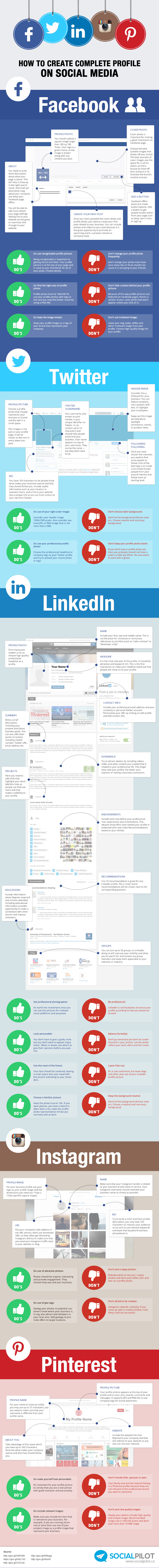 How To Create Complete Profile On Social Media - #Infographic