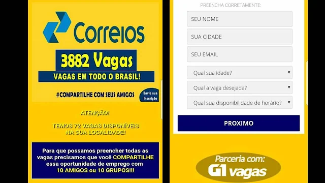 Correios abre 3822 vagas em todo o Brasil. Envie sua inscrição.