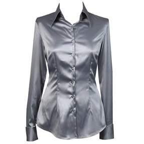 satin fitted blouse