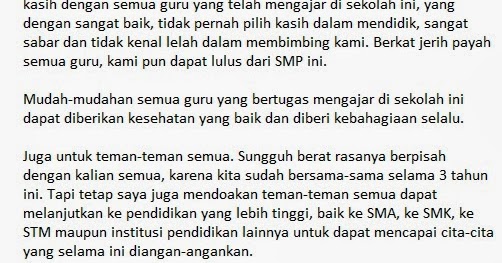 Pidato Ucapan Terima Kasih Orang Tua Kepada Guru Pijat Uh