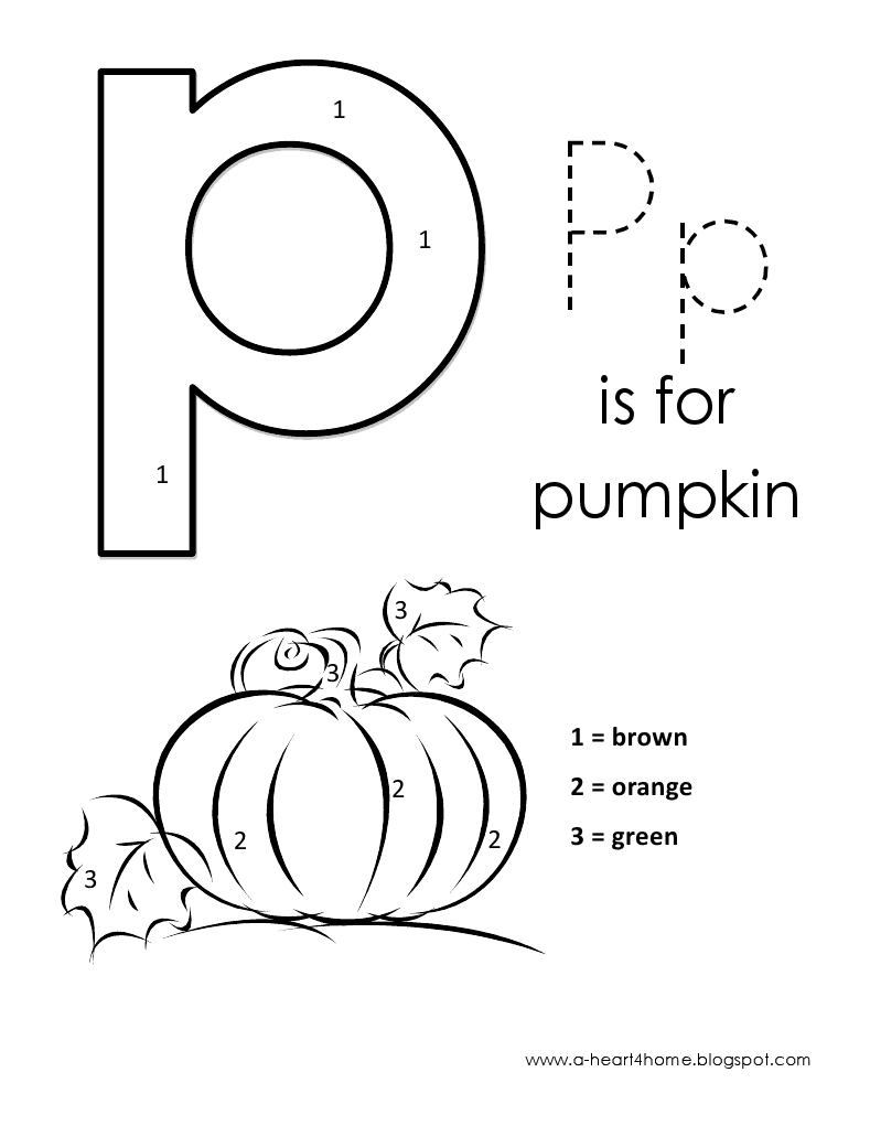 Kids Page: Alphabet Letter P lowercase Coloring Pages