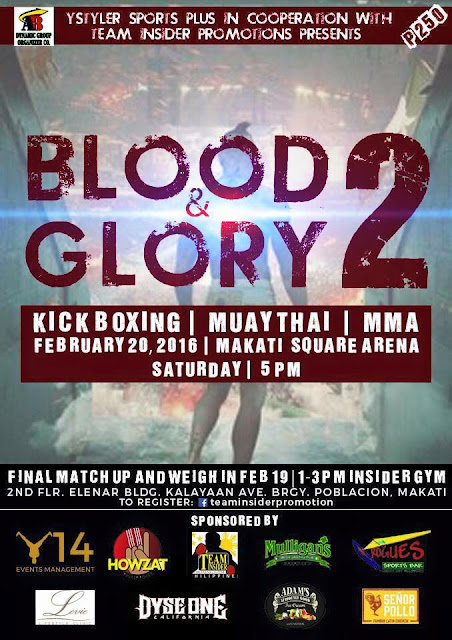 Blood and Glory 2 : Muay Thai Event on Feb 20