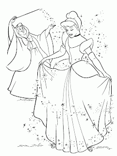 cinderella coloring pages for free