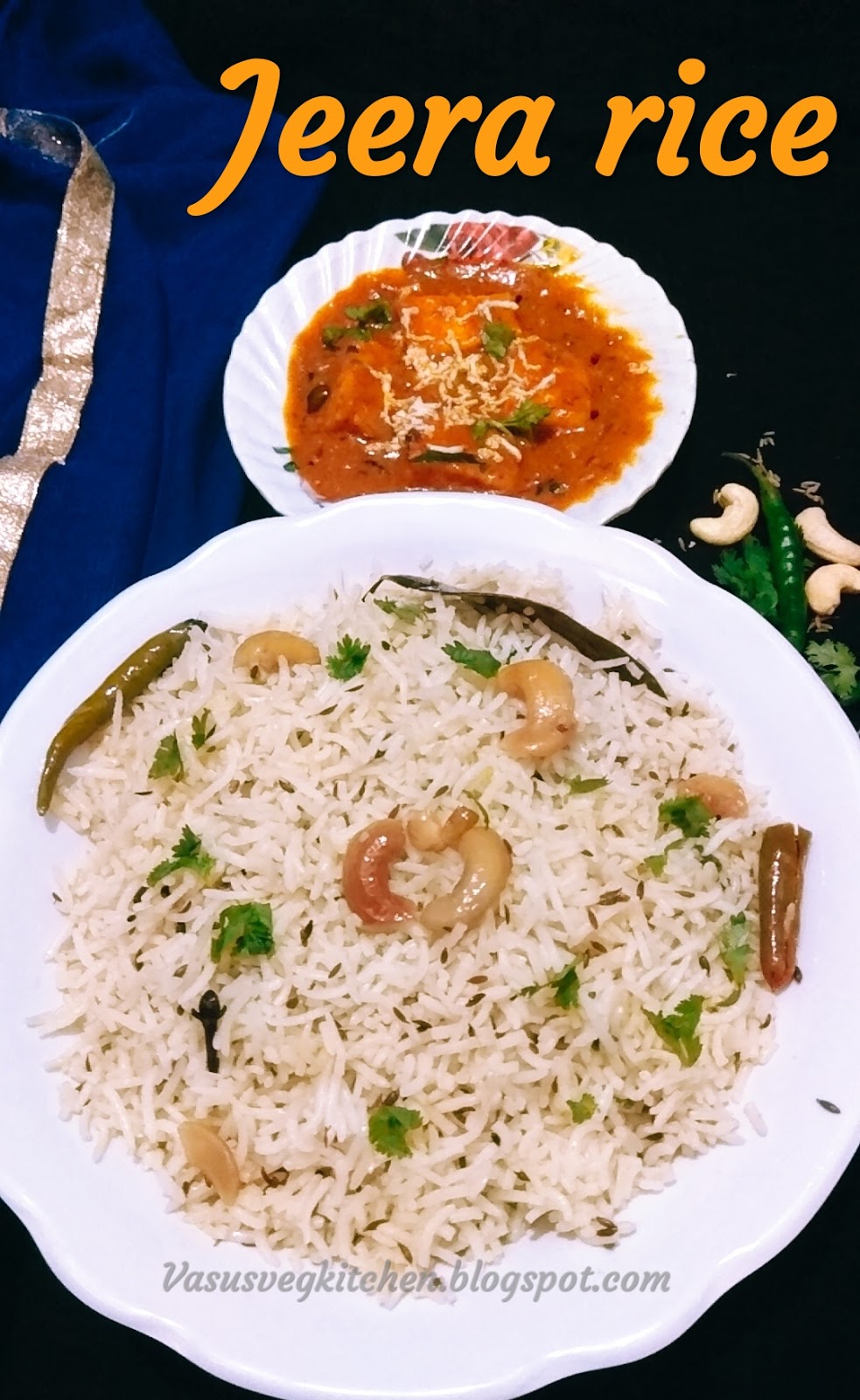 Vasusvegkitchen Jeera Rice, no onion, no garlic jeera rice, How to prepare Jeera rice.