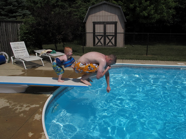 Pushing Daddy into the Pool is Awesome!