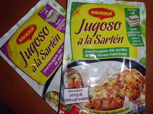 Jugoso a la sartén maggi