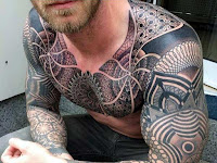 Chest Shoulder Mandala Tattoo Men