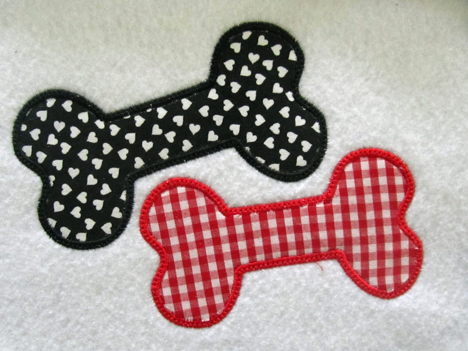 AdelaidesCorner Dog bone applique, machine embroidery design, 10 sizes