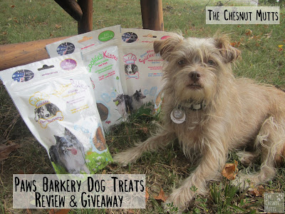The Chesnut Mutts Paws Barkery Dog Treats Review and Giveaway