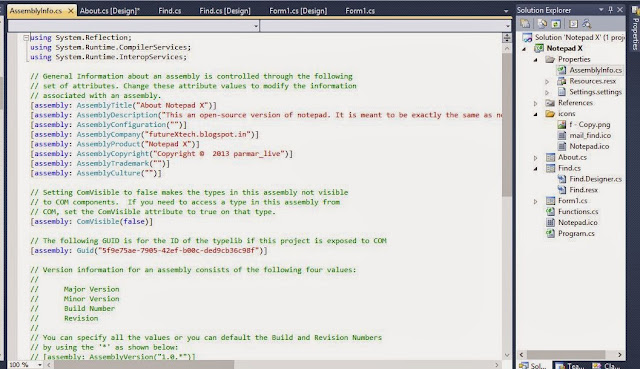 futureX:: techblog: Creating sample Notepad Application using C#