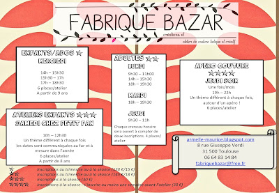 cours de couture toulouse blog créatif fabrique bazar