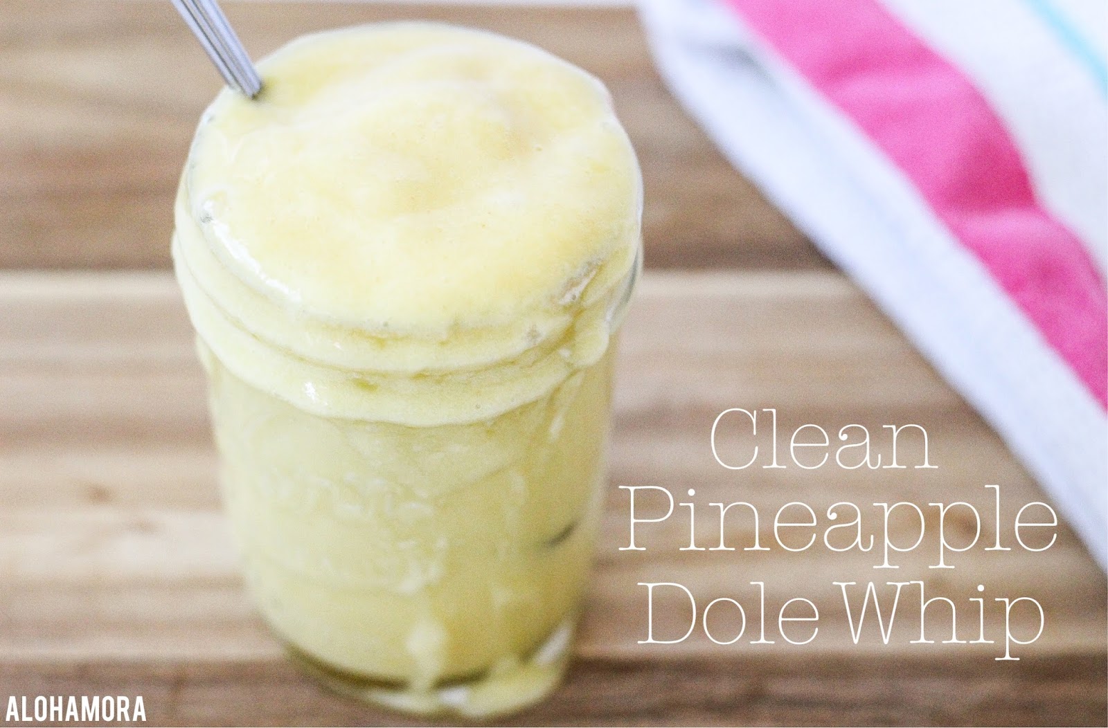 Alohamora Open a Book Clean Pineapple Dole Whip {dessert, healthy