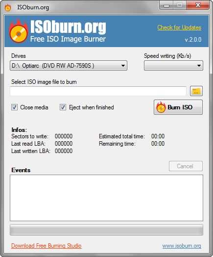 ISOburn v2.0 + Portable | Grabar imágenes ISO