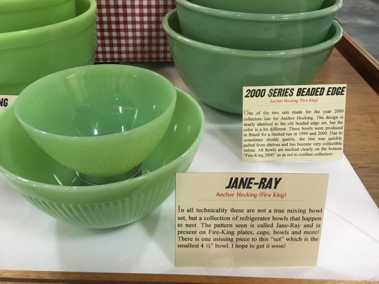 Mosser Glass 3-Piece Mixing Bowl Set - Jadeite