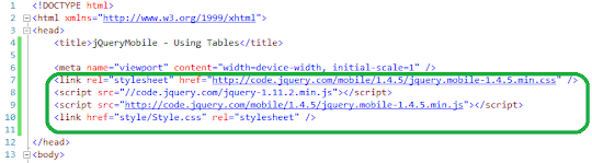 jQueryMobile using  Ajax  to load Json data to a Table    2    