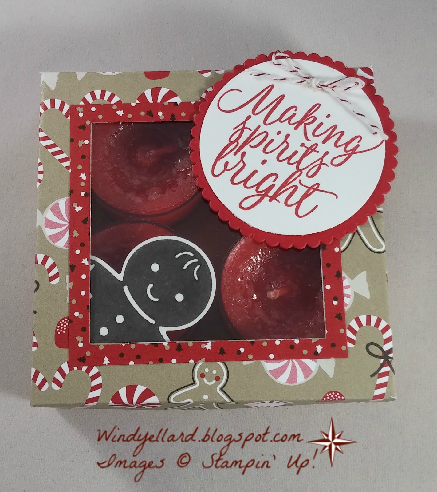 Windy's Wonderful Creations Candy Cane Lane Tea Light Box