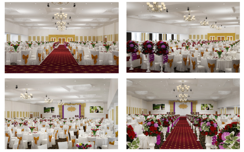 مخطط مشروع قاعة حفلات و اعراس فاخرة اوتوكاد Dwg خربشات مهندس