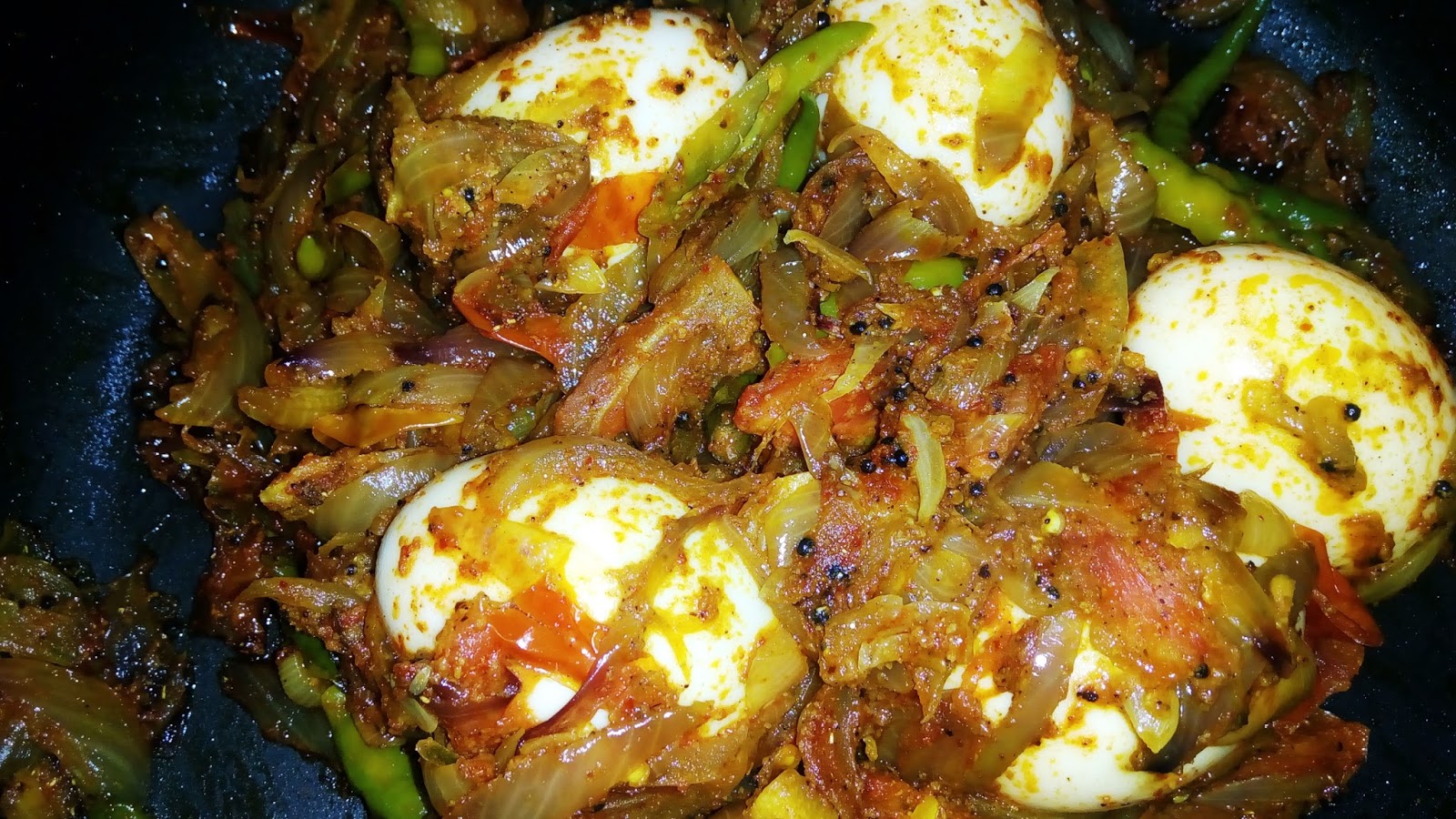 Spicy Foods Zone Boiled egg stir fry with onions and tomatoes