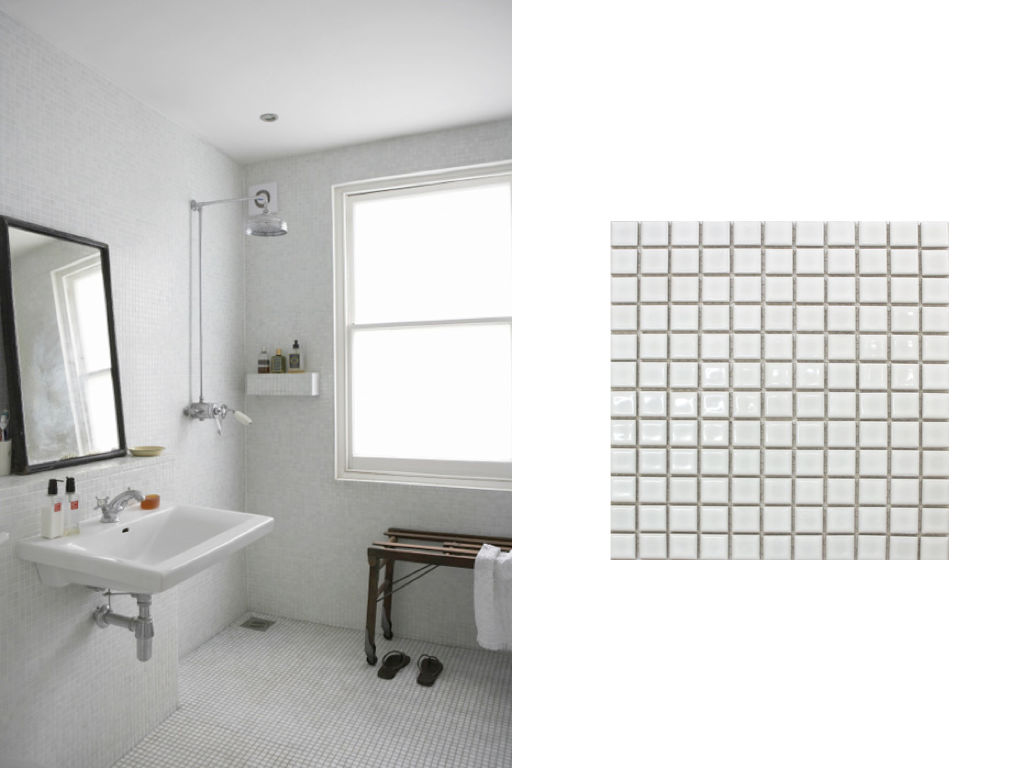 WEST END COTTAGE: Bathroom Floor Tiles