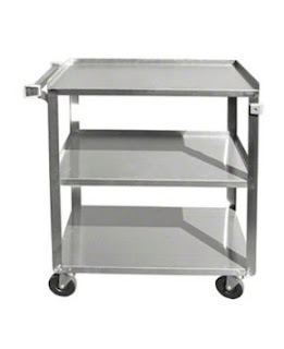 Amazoncom Update International BC2415SS 27 Stainless Steel Bus Cart Serving Carts Kitchen Dining stainless steel kitchen cart This cart has a threetier design