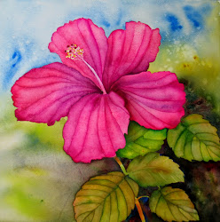 hibiscus watercolor painting sold nel everyday