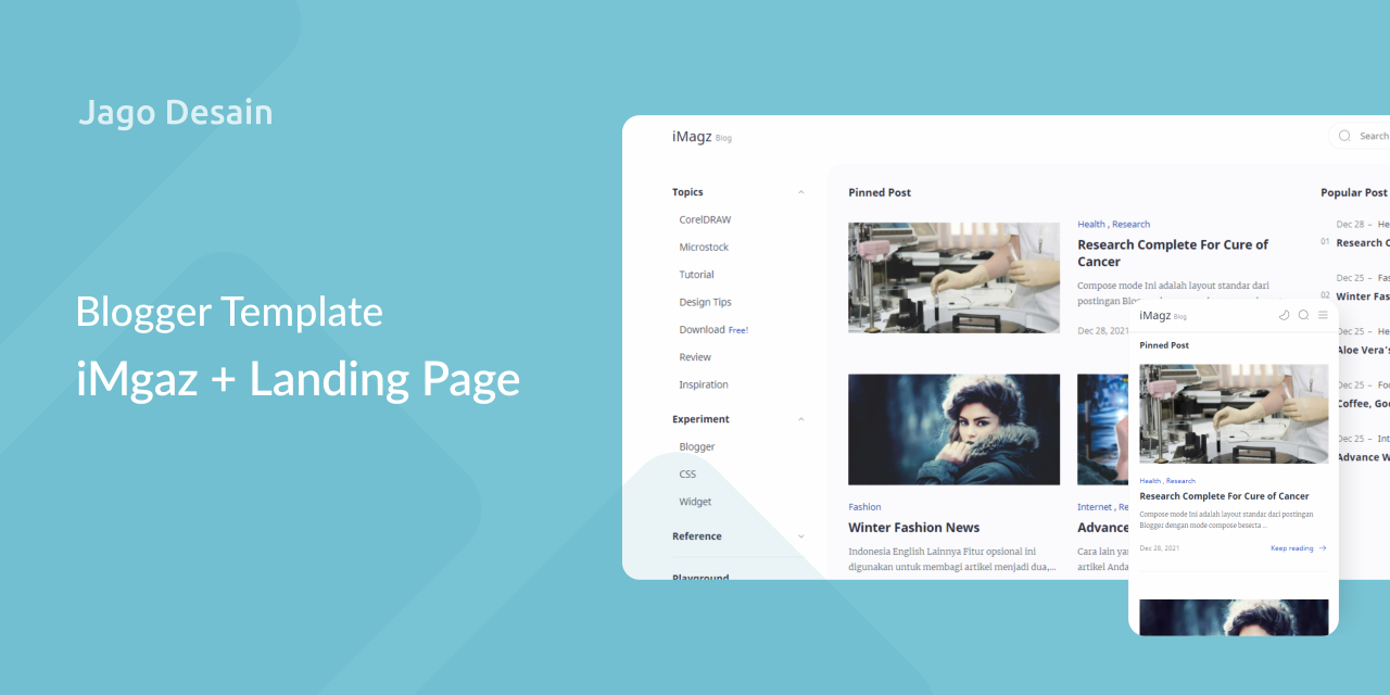 Blogger Template iMagz with Landing Page