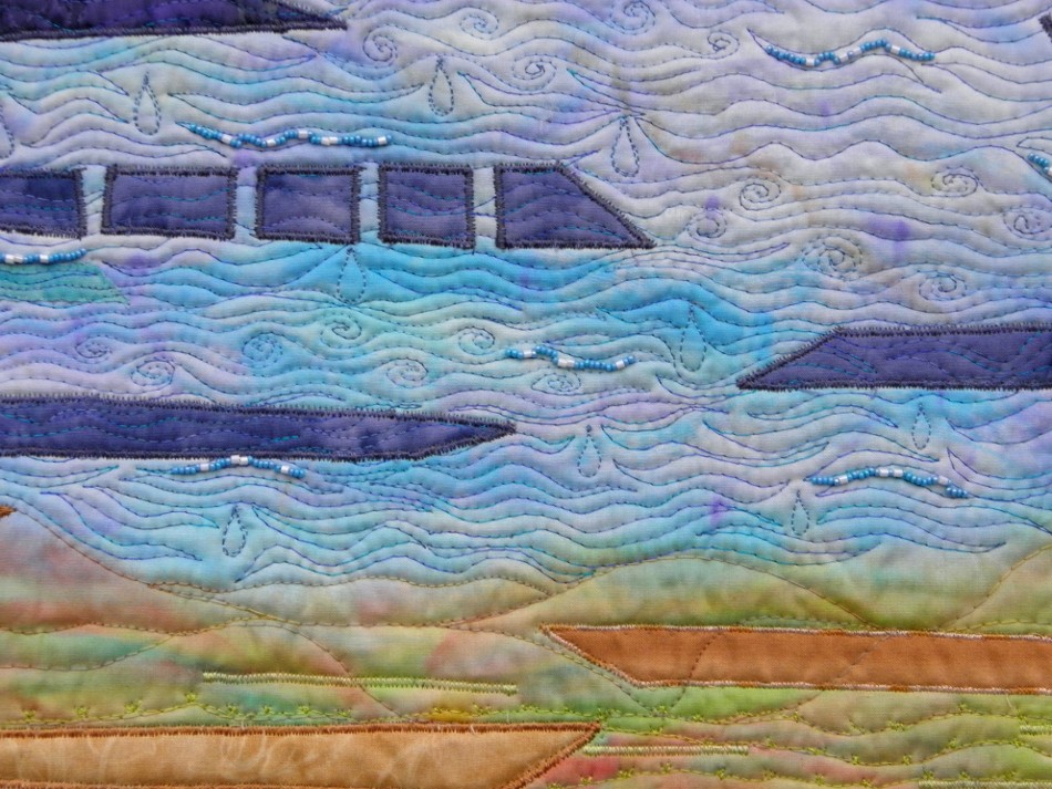 FIBER INTO ART by Heidi Seasons Challenge in Machine Quilting Unlimited Magazine