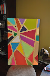 geometric wall diy colorful painting paint tape creations
