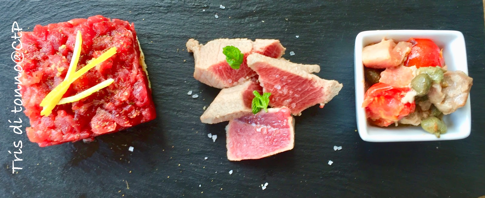 Tartare di tonno su base croccante - spezzatino di tonno in vaso cottura - scotatta di tonno alessandra ruggeri Tartare di tonno su base croccante - spezzatino di tonno in vaso cottura - scotatta di tonno alessandra ruggeri finocchietto selvativo capperi