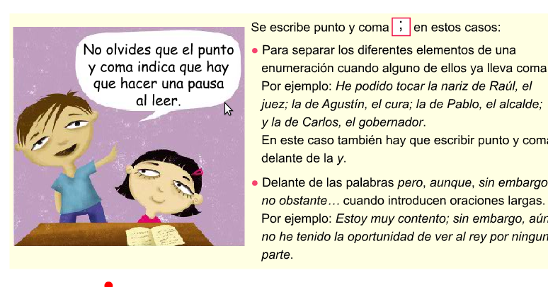 LENGUA 5º DE PRIMARIA: EL PUNTO Y COMA