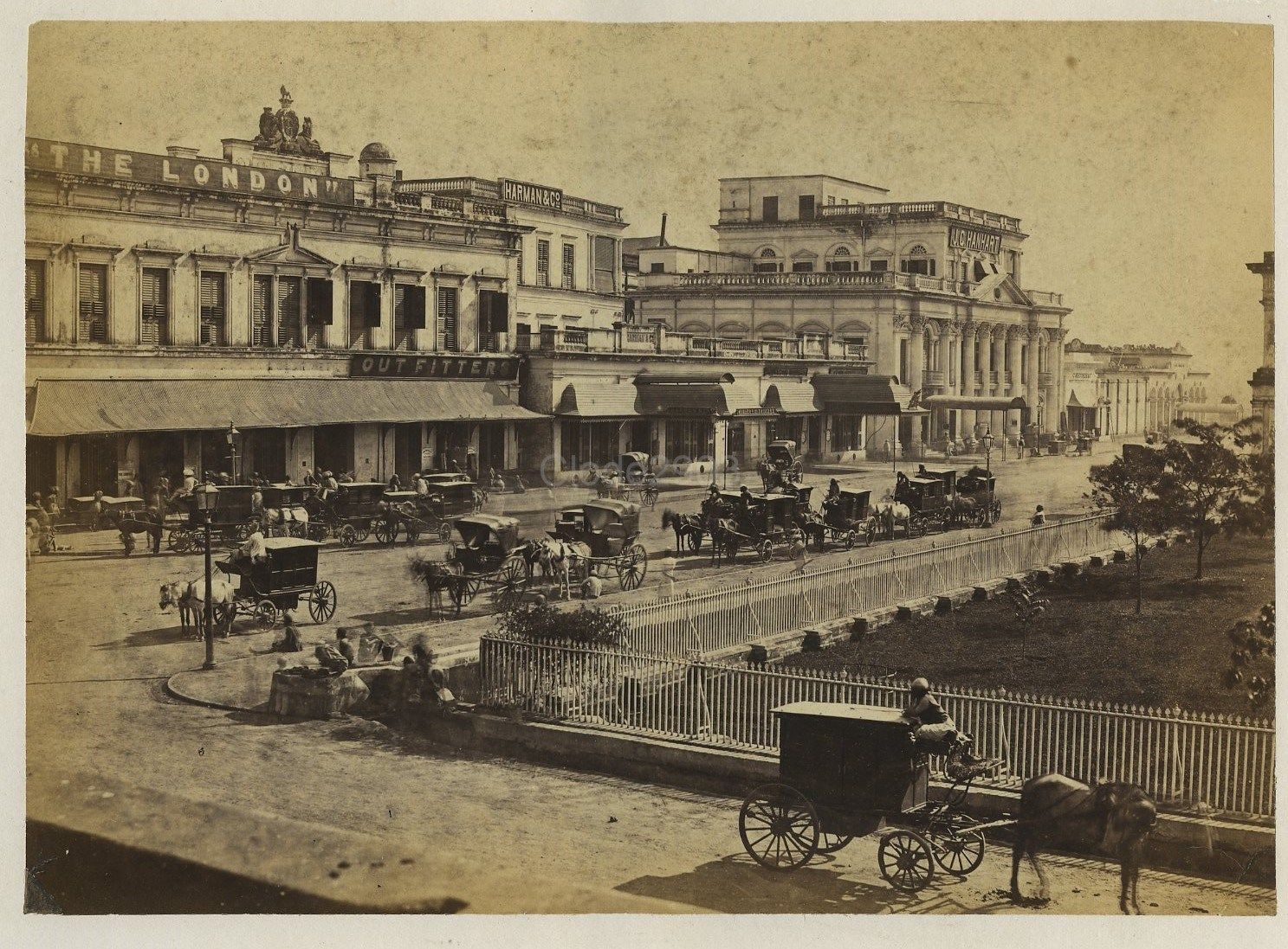 Old Court House Street, Calcutta (Kolkata) - c1870's