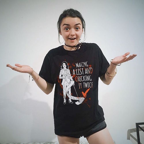 Yonomeaburro: Juego de tronos la camiseta de la de Arya Stark (fotos de Maisie Williams)