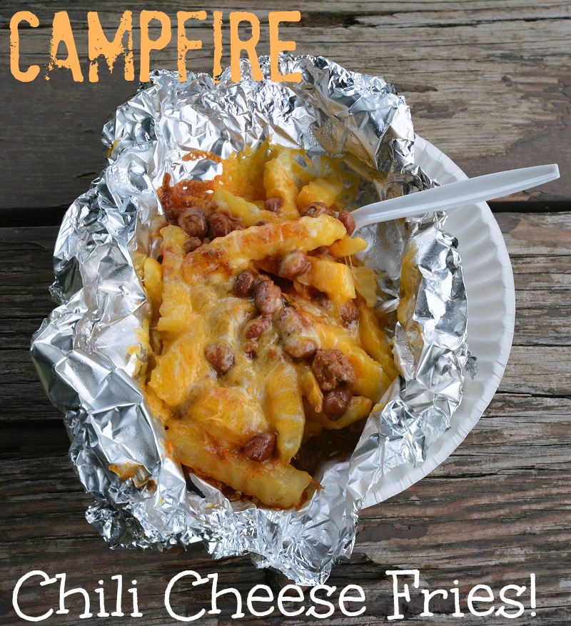 Campfire Chili Cheese Fries | http://homemaderecipes.com/bbq-grill/10-campfire-recipes/