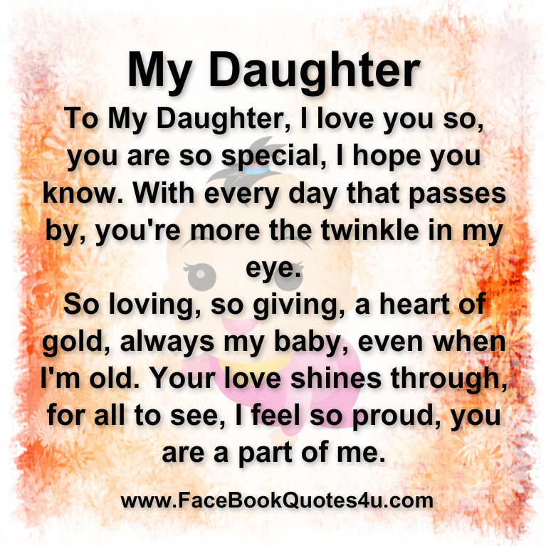 Daughter Quotes For Facebook. QuotesGram
