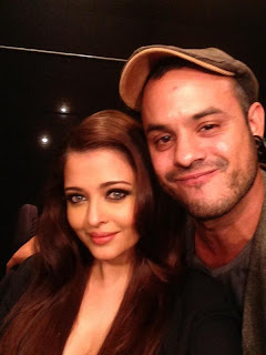 Aishwarya  with her make up artist Daniel Bauer photo shoot