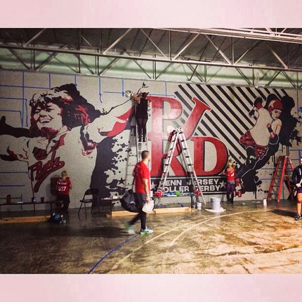 Clobberella Roller Derby Mural