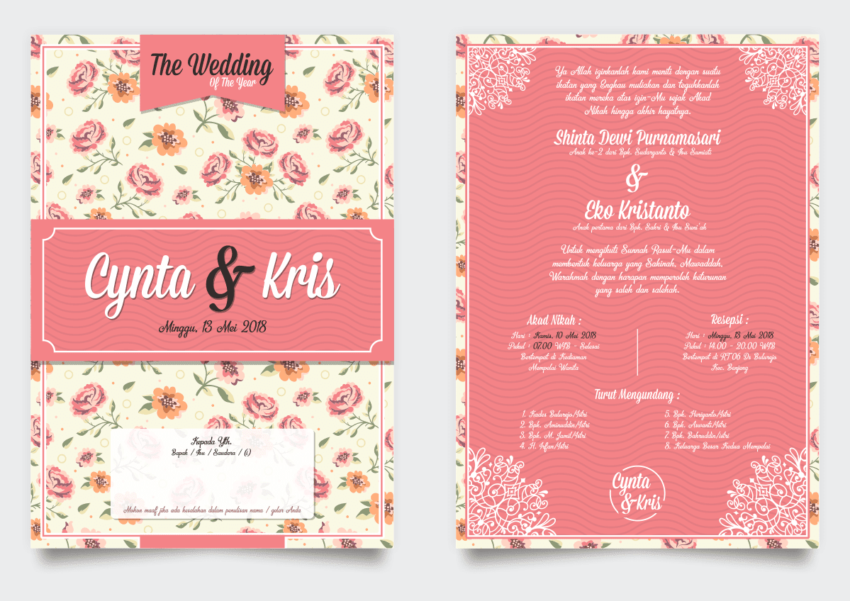 Preview Template Template Undangan CDR - Retro Vintage