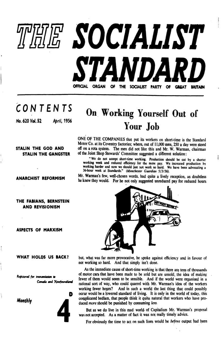 Socialist Standard Past & Present: Anarchist Reformism (1956)