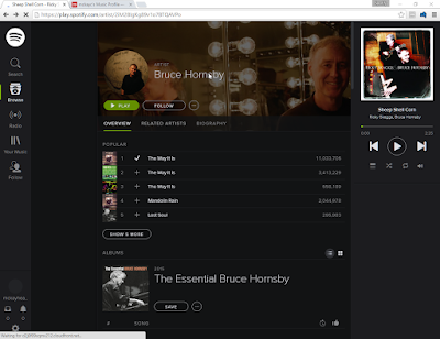 Here is a Spotify player available on all platforms (Windows, Linux