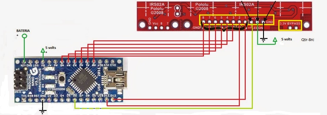 Robot Velocista de Competencia - Parte II: Utilizando la libreria de sensores QTR SENSORS ~ Aprendiendo Fácil Electronica