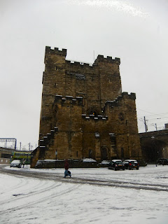 Newcastle's Castle Keep covered in Snow in 2013