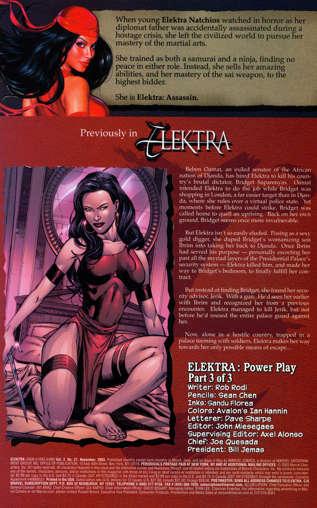 Elektra (2001) Issue #27 #27 - English 2