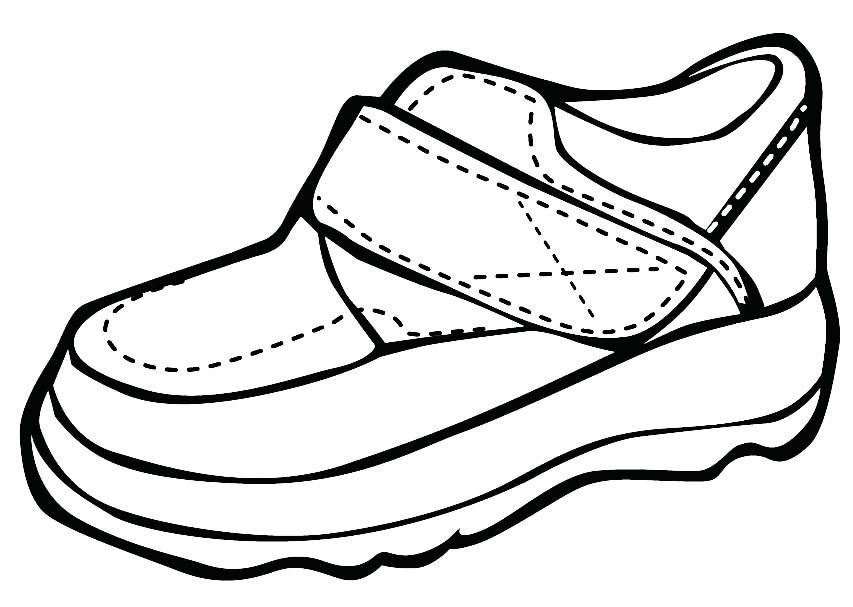 desenhos de sapato tênis sandália tamanco chinelo para pintar