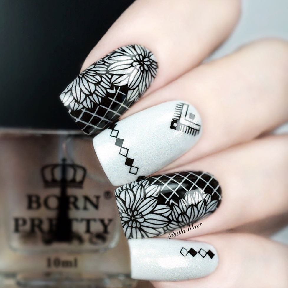 Born Pretty Store Blog A Series of Elegant Stamping Art Nails Sharing