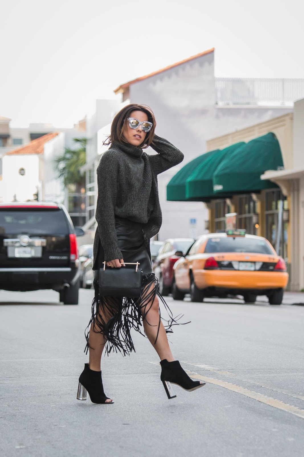 fringe-leather-skirt-turtleneck-sweater-fashion