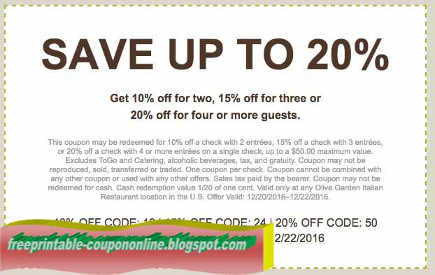 Olive Gardeb Coupons