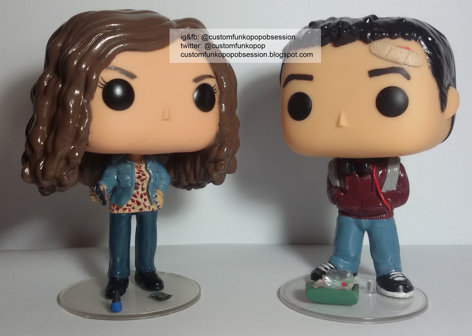 13 Reasons Why Custom Funko Pops of Hannah And Clay - Custom Funko Pop